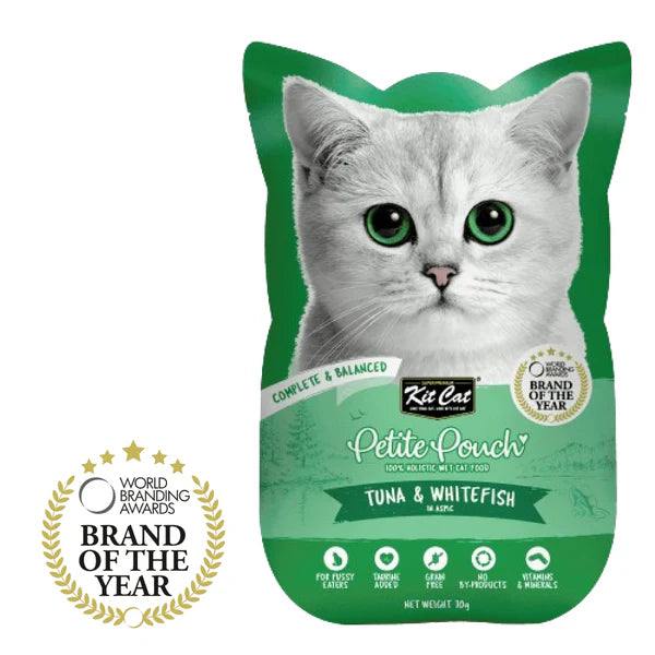 Kit Cat Tuna & White Fish, Chicken & Salmon and Classic Tuna Cat Wet Food Combo