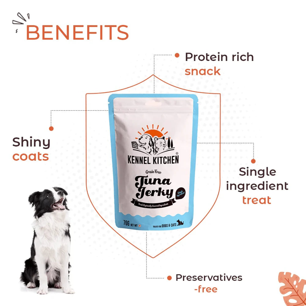 Kennel Kitchen Air Dried Tuna Fish Jerky Dog and Cats Treats