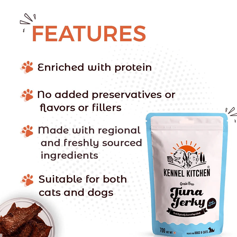 Kennel Kitchen Air Dried Tuna Fish Jerky Dog and Cats Treats