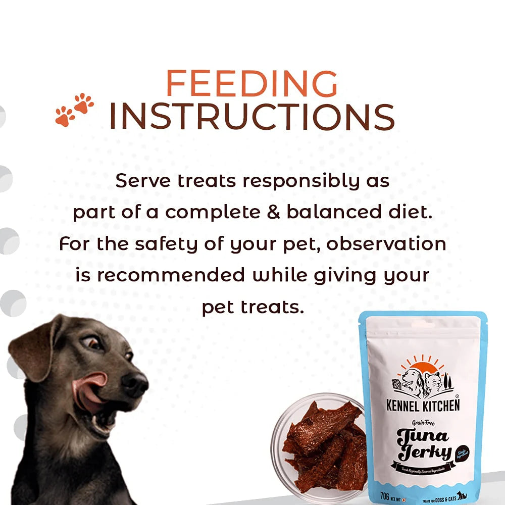 Kennel Kitchen Air Dried Tuna Fish Jerky Dog and Cats Treats