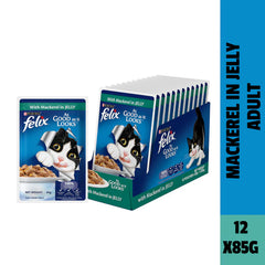 Purina Felix Mackerel, Sardine and Salmon with Jelly Complete and Balanced Adult Cat Wet Food Combo