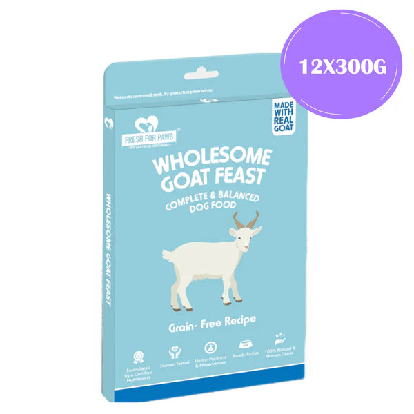 Fresh For Paws Wholesome Goat Feast Wet Food for Cats and Dogs (300g)