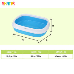 Skatrs Litter Tray for Cats (Blue)