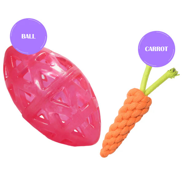 Skatrs Rugby Ball Toy for Dogs | Durable, Non-Toxic & Soft Chewing, Training & Bouncing Pet Toy