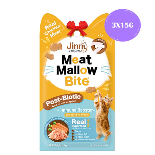 Jinny Meat Mallow Bite Katsuobushi with Carrot Cat Treats