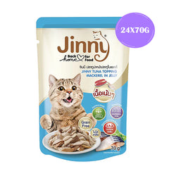 Jinny Tuna Topping Mackerel in Jelly Cat Wet Food