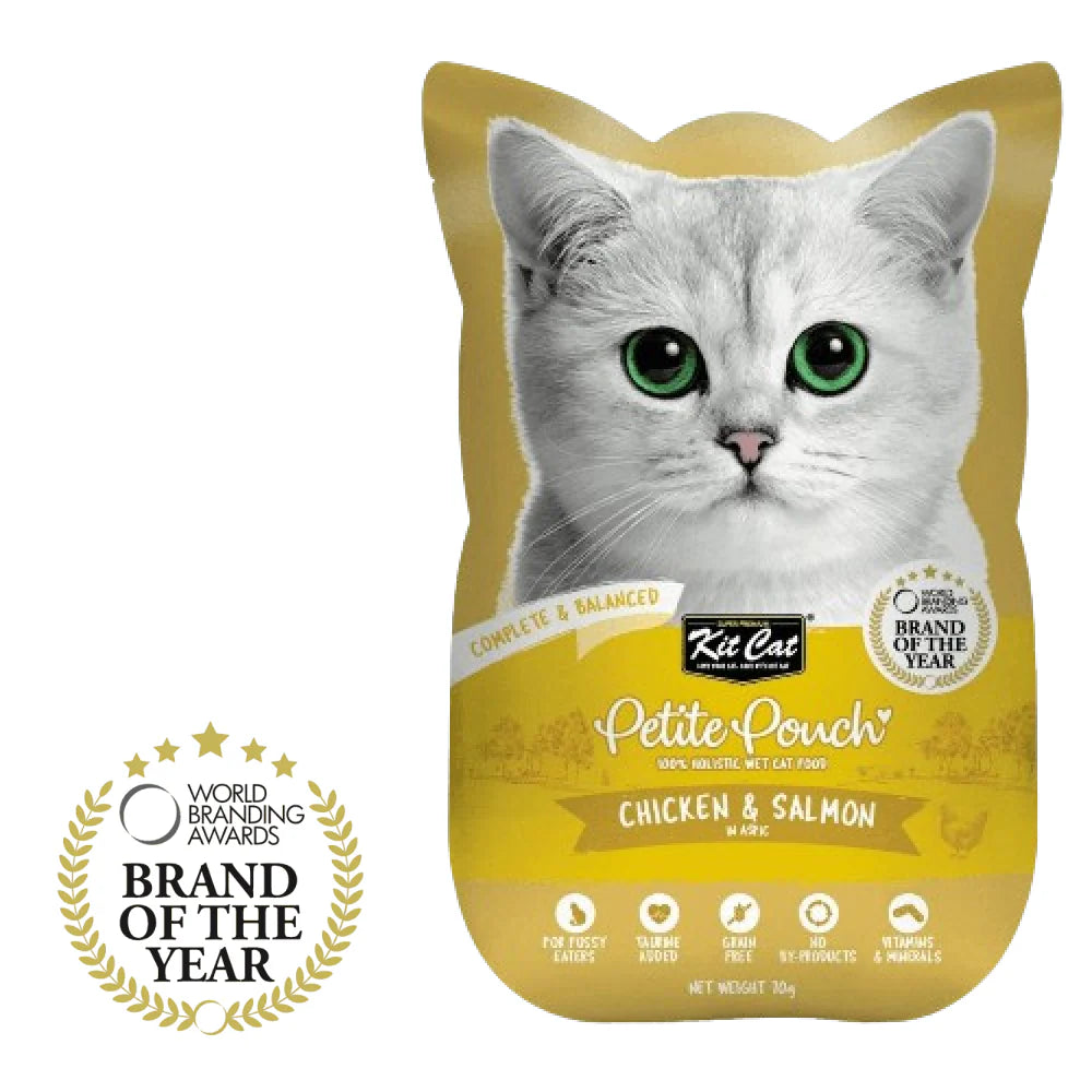 Kit Cat Chicken and Salmon Cat Wet Food (Buy 2 Get 1 Free)