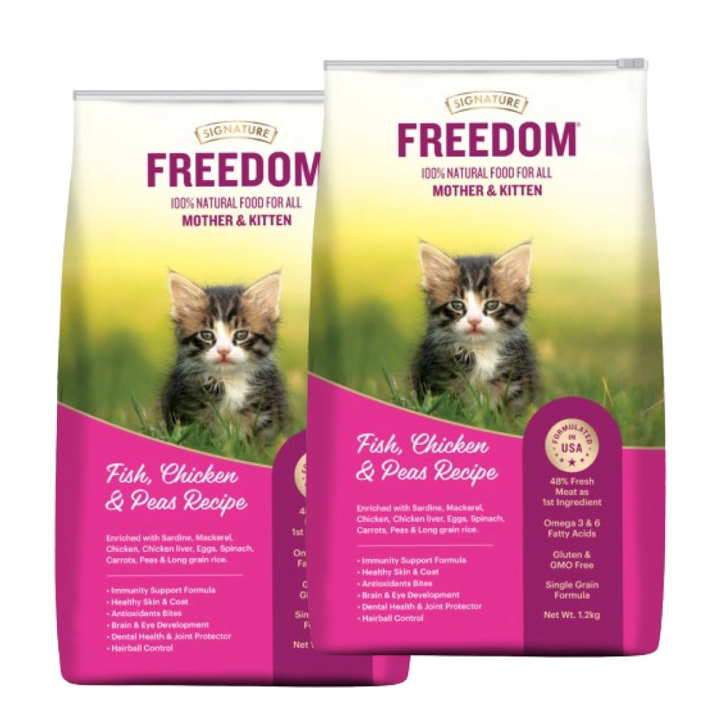 Signature Freedom Fish, Chicken and Peas Recipe Kitten Dry Cat Food