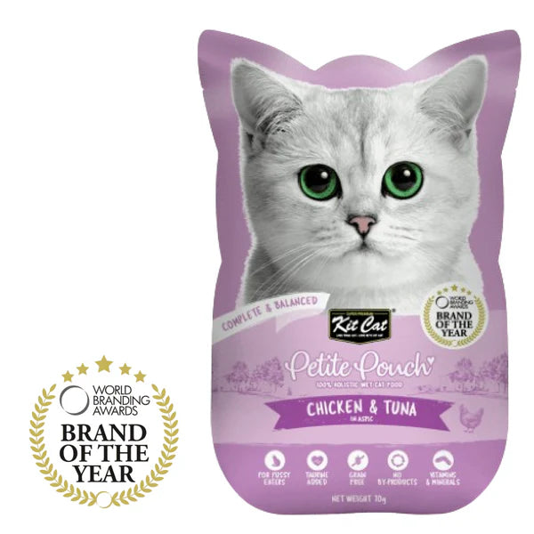 Kit Cat Chicken & Tuna, Chicken & Salmon and Classic Tuna Cat Wet Food Combo