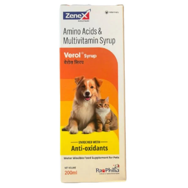 Zenex Verol Syrup Multivitamin Supplement for Dogs and Cats