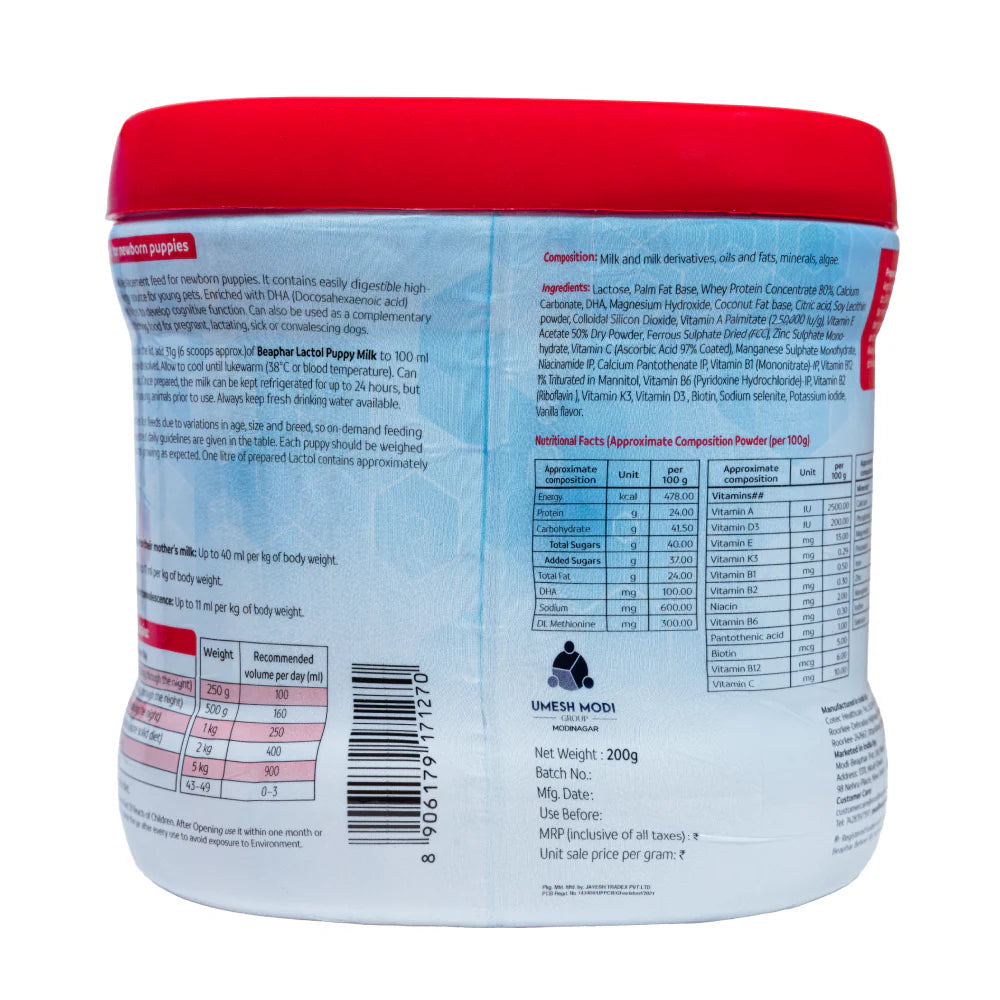 Beaphar Lactol New Born Milk Replacement Powder for Puppies