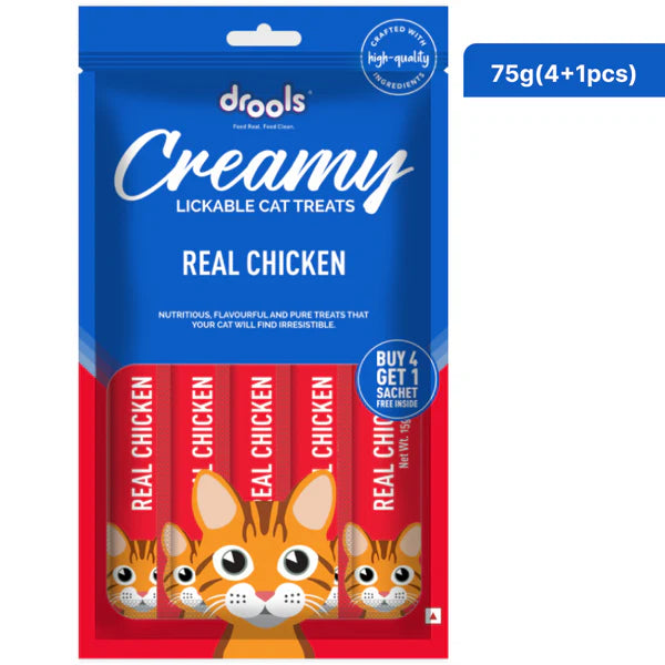 Drools Salmon & Skipjack, Crab & Chicken and Real Chicken Creamy Cat Treats Combo