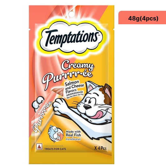 Temptations Creamy Purrrr ee Salmon & Cheese Cat Treats