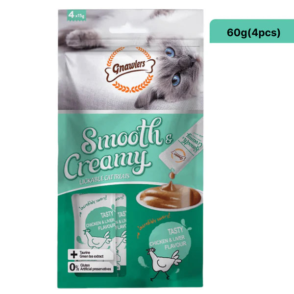 Gnawlers Chicken and Liver Flavour Creamy Cat Treats