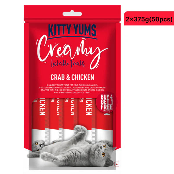 Kitty Yums Crab & Chicken Creamy Cat Treats