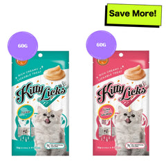 Kitty Licks Tuna and Tuna Salmon Cat Treats Combo