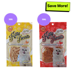Kitty Treats Chicken with Scallop and Shrimp Flavour Cat Treats Combo