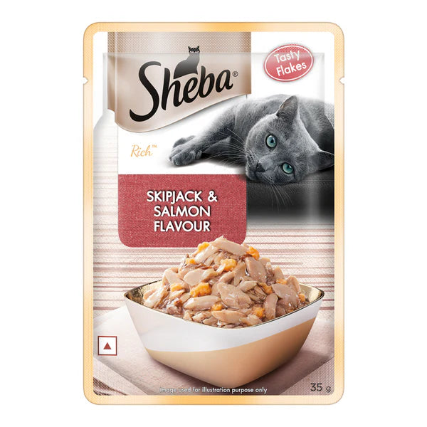 Sheba Skipjack & Salmon, Fish with Sasami and Maguro & Bream Fish Mix Premium Cat Wet Food Combo