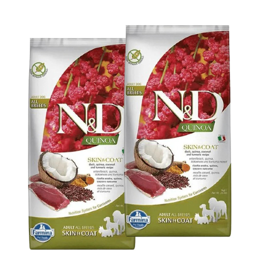 Farmina N&D Quinoa Duck Coconut & Turmeric Skin & Coat Grain Free Medium and Maxi Dog Dry Food