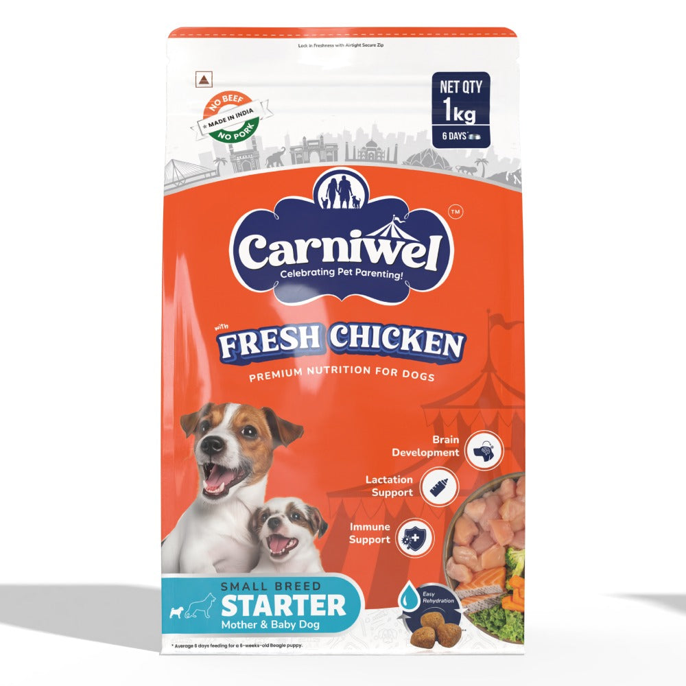 Carniwel Fresh Chicken Kibble Starter For Small Breed Mother & Baby Dog Dry Food
