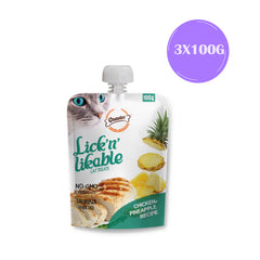 Gnawlers Chicken Pineapple Lick n Likable Cat Treats