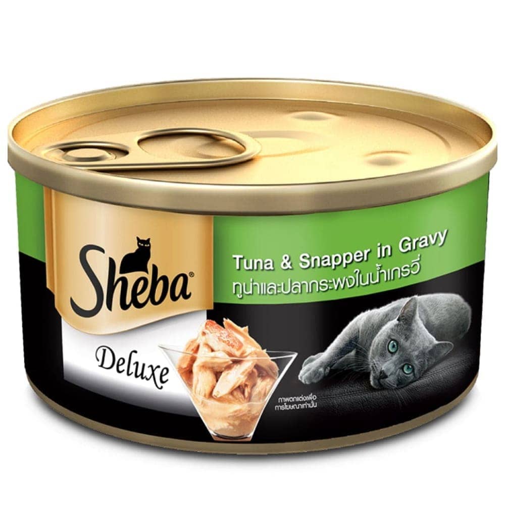 Sheba Complete Nutrition Tuna White Meat & Snapper In Gravy Cat Wet Food and Salmon Flavour Irresistible Cat Dry Food Combo