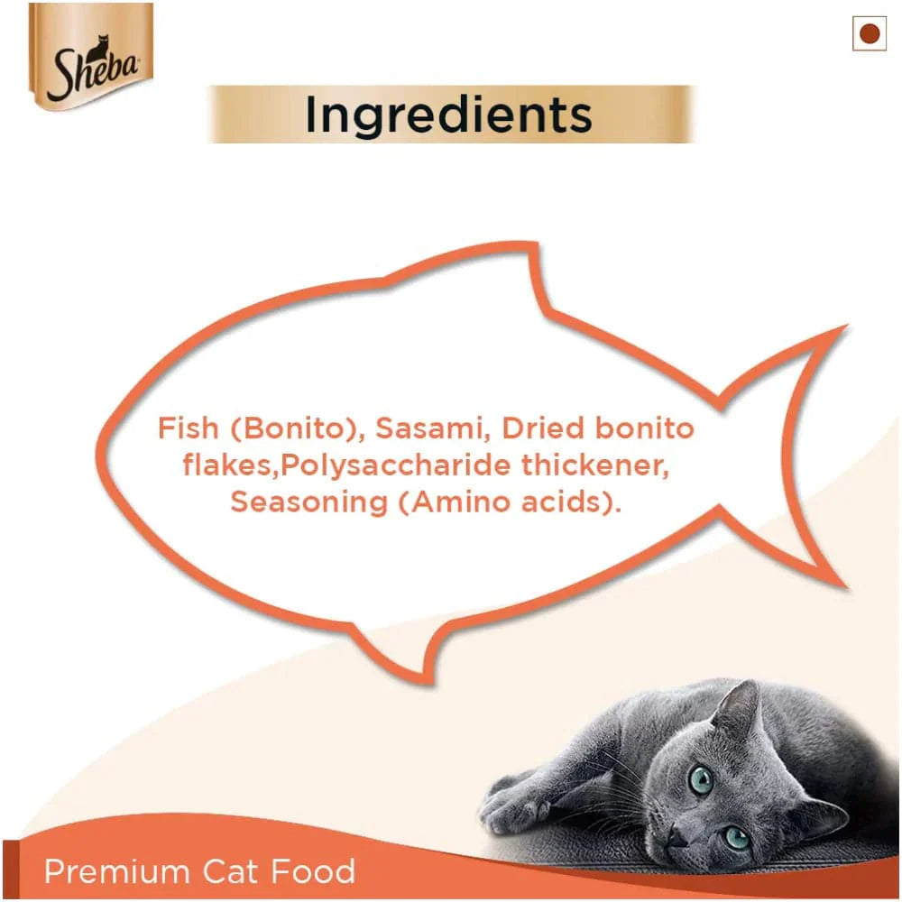 Sheba Fish with Sasami and Skipjack & Salmon Fish Mix Cat Wet Food Combo
