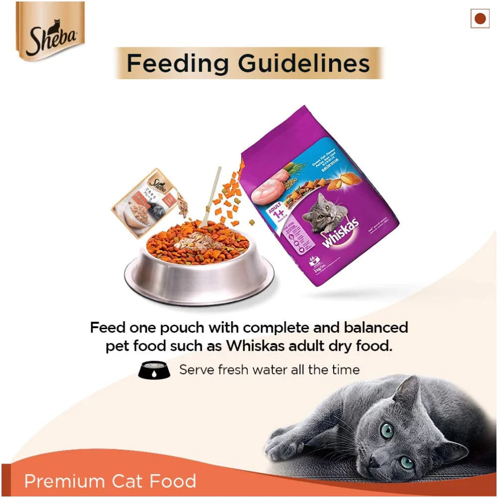 Sheba Fish with Sasami and Skipjack & Salmon Fish Mix Cat Wet Food Combo
