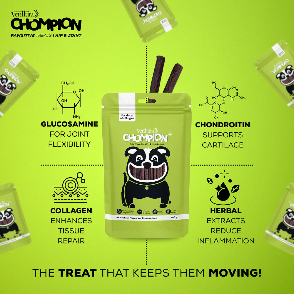 Venttura Chompion Pawsitive Hip & Joint Dogs Treats
