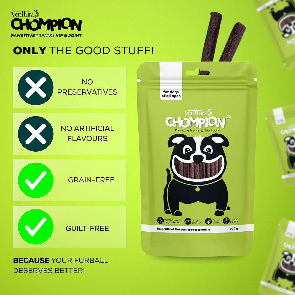 Venttura Chompion Pawsitive Hip & Joint Dogs Treats