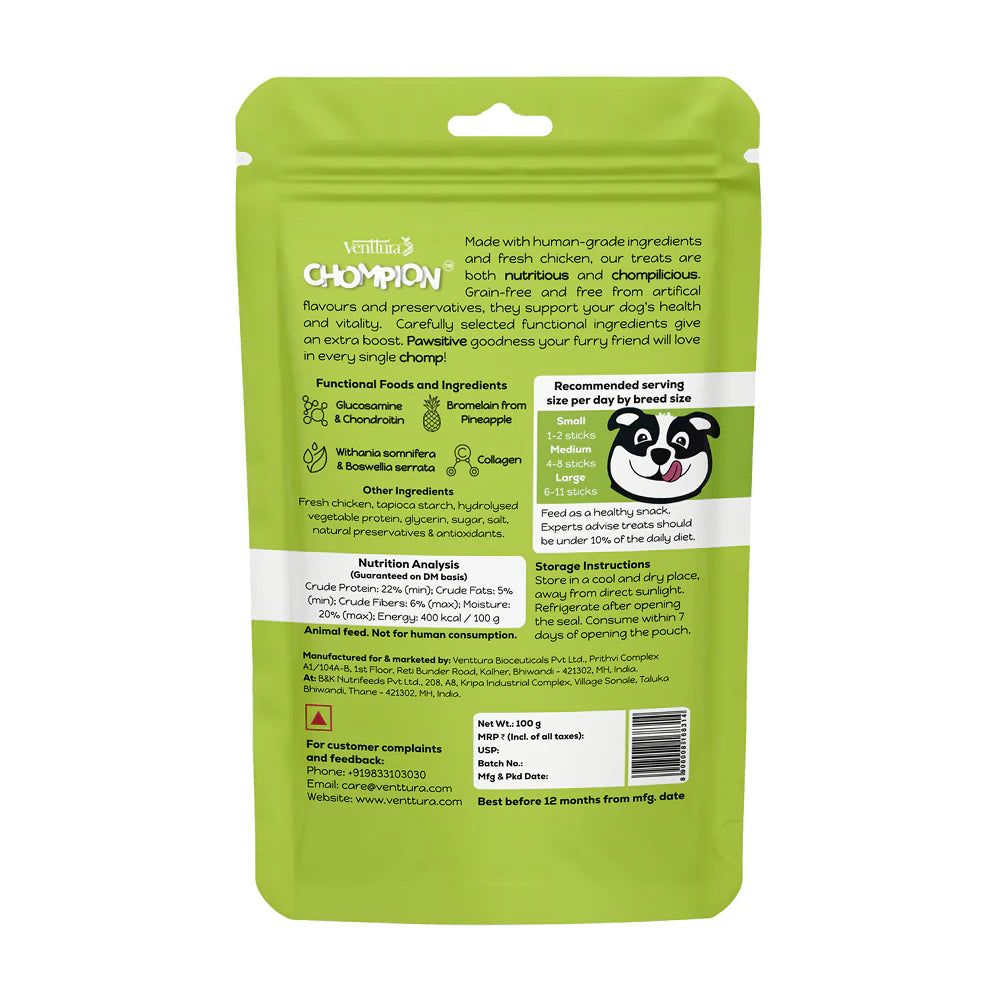 Venttura Chompion Pawsitive Hip & Joint Dogs Treats