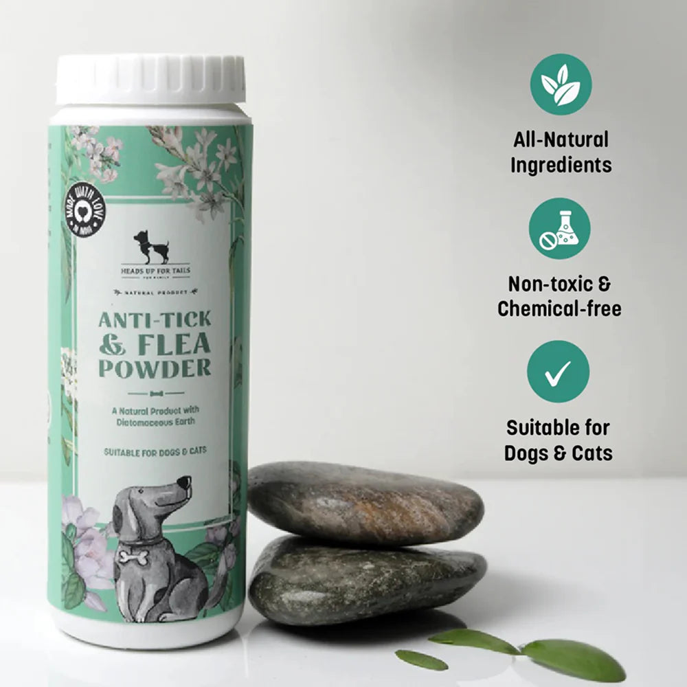 HUFT Sara's Natural Anti Flea & Tick Powder for Dogs and Cats
