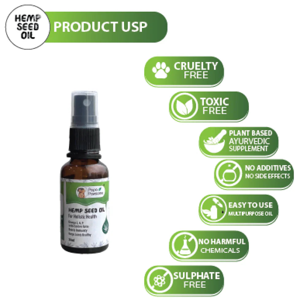 Papa Pawsome Hemp Seed Oil for Dogs