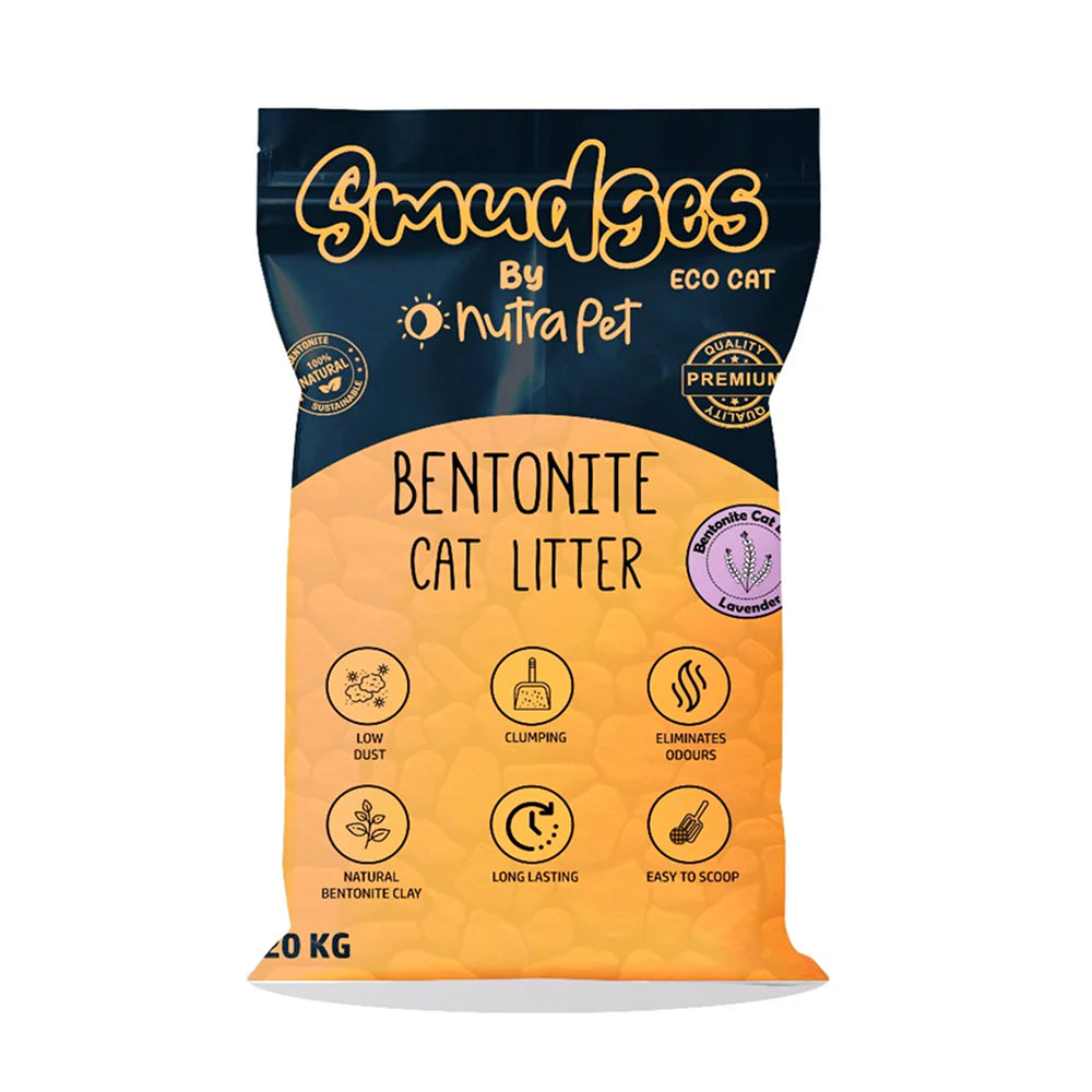 Smudges Eco Bentonite Lavender Scented Clumping Cat Litter