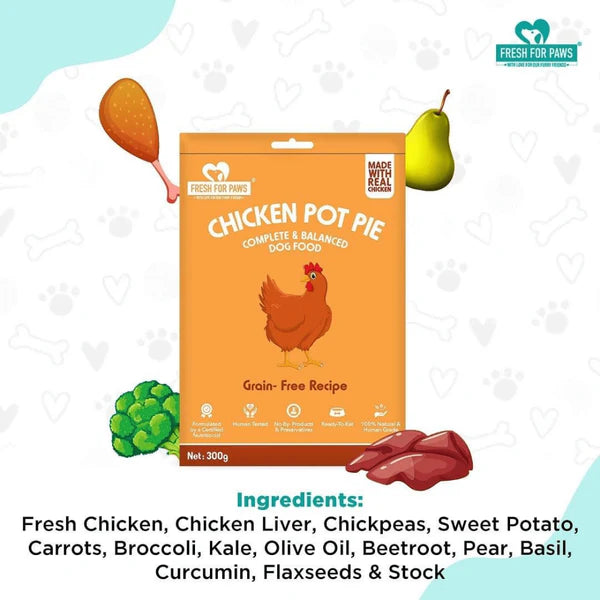 Fresh For Paws Chicken Pot Pie Wet Food for Cats and Dogs (300g)