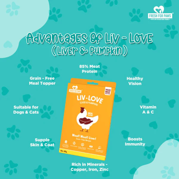 Fresh For Paws Chicken Liver & Pumpkin Liv Love Supplement for Dogs