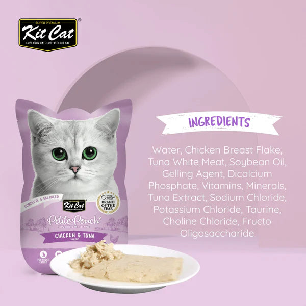 Kit Cat Chicken & Tuna, Chicken & Salmon, Tuna & Salmon Fish Cat Wet Food Combo