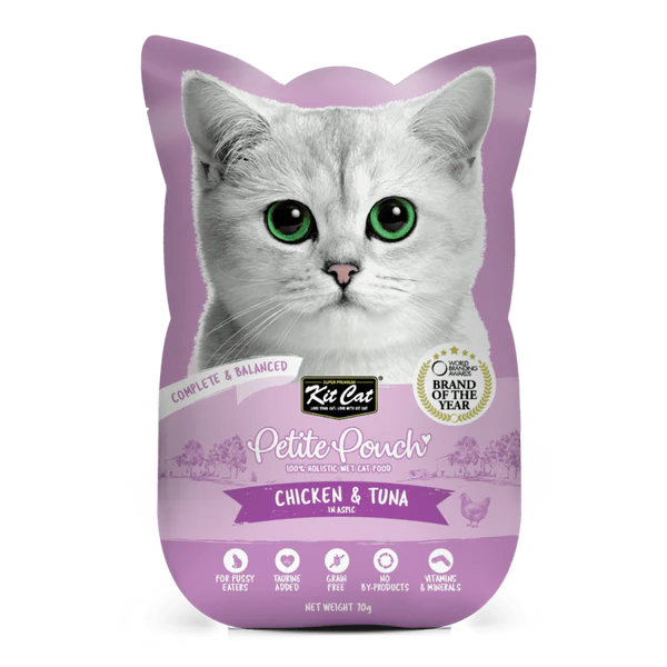 Kit Cat Chicken & Tuna, Chicken & Salmon, Tuna & Salmon Fish Cat Wet Food Combo