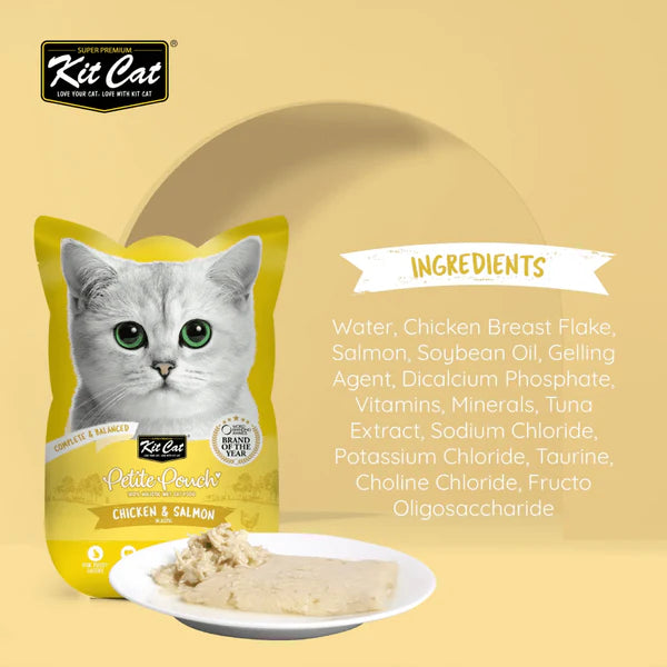 Kit Cat Chicken and Tuna, Salmon Cat Wet Food Combo