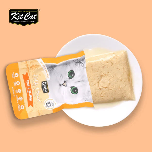 Kit Cat Classic Tuna, Chicken & Tuna and Tuna & Salmon Fish Cat Wet Food Combo