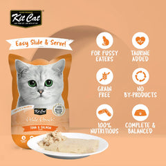 Kit Cat Tuna & White Fish, Chicken & Tuna, Tuna & Salmon Fish Cat Wet Food Combo
