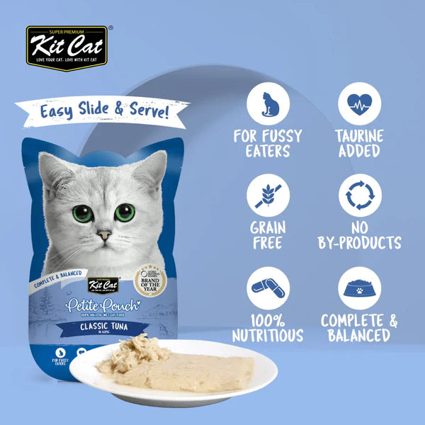 Kit Cat Chicken & Tuna, Chicken & Salmon and Classic Tuna Cat Wet Food Combo