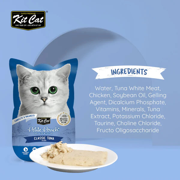 Kit Cat Chicken & Tuna, Chicken & Salmon and Classic Tuna Cat Wet Food Combo