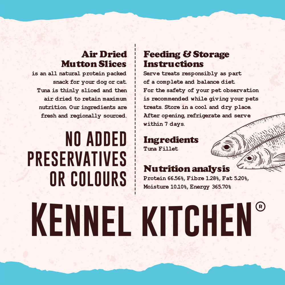 Kennel Kitchen Air Dried Tuna Fish Jerky Dog and Cats Treats