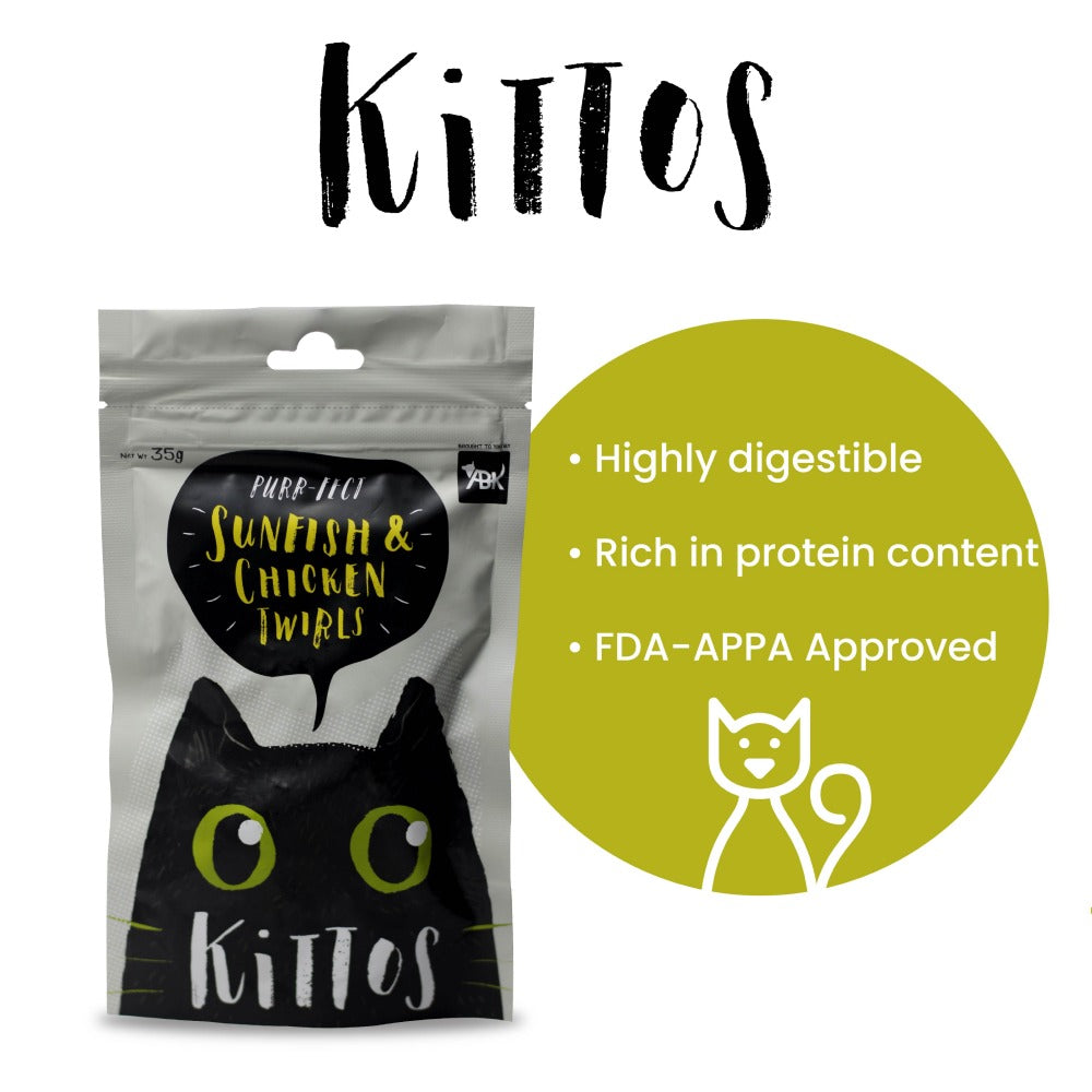 Kittos Purr Fect Sunfish Chicken and Twirls Cat Treats