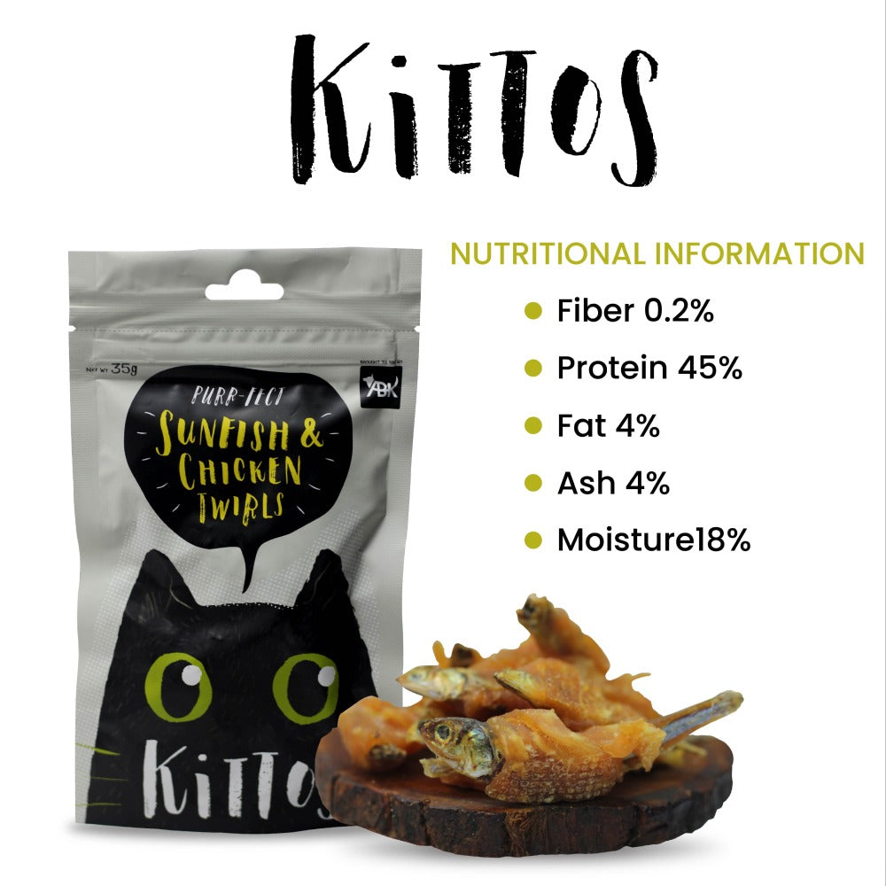 Kittos Purr Fect Sunfish Chicken and Twirls Cat Treats