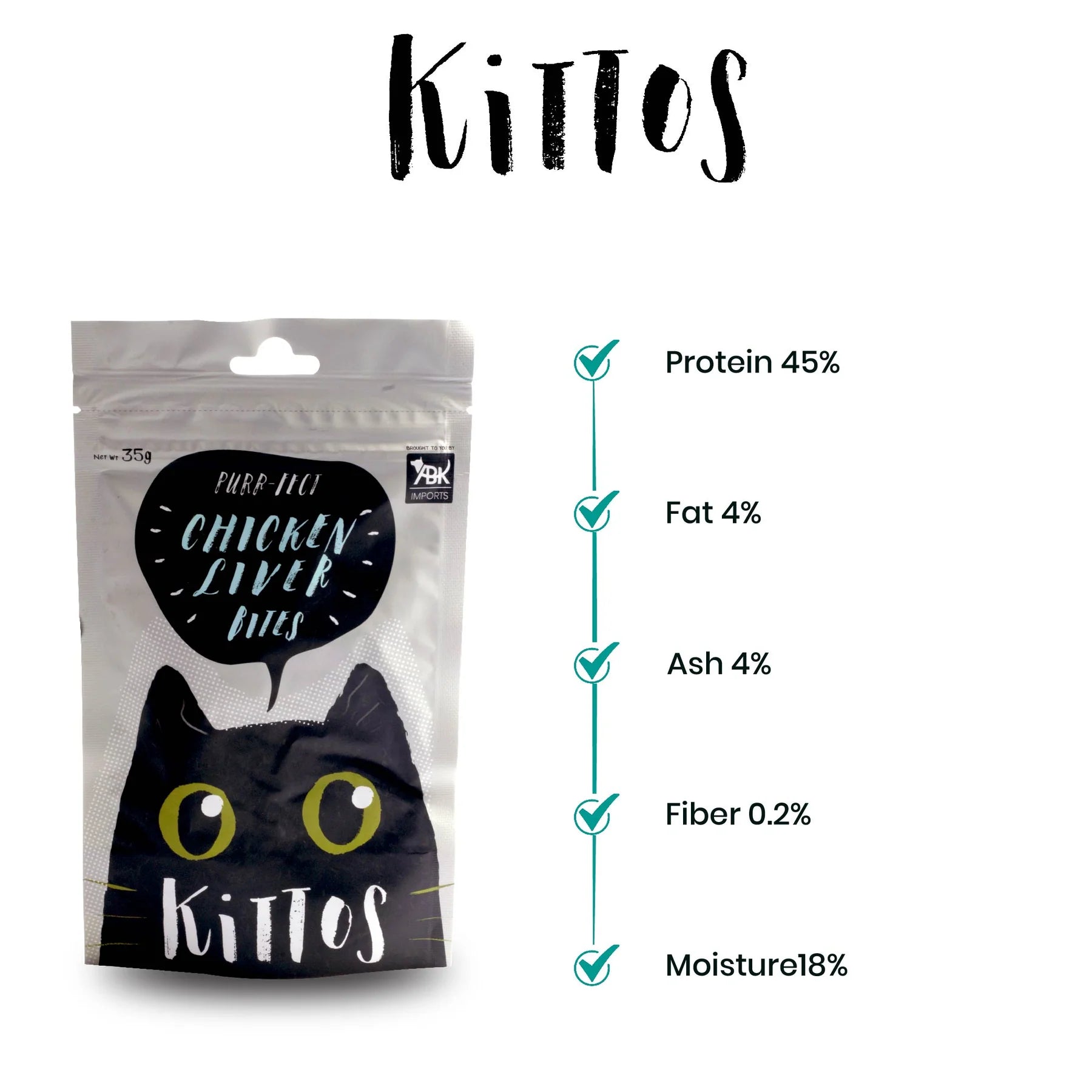 Kittos Purr Fect Chicken Liver Bites Cat Treat