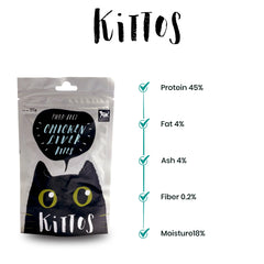 Kittos Purr Fect Chicken Liver Bites Cat Treat