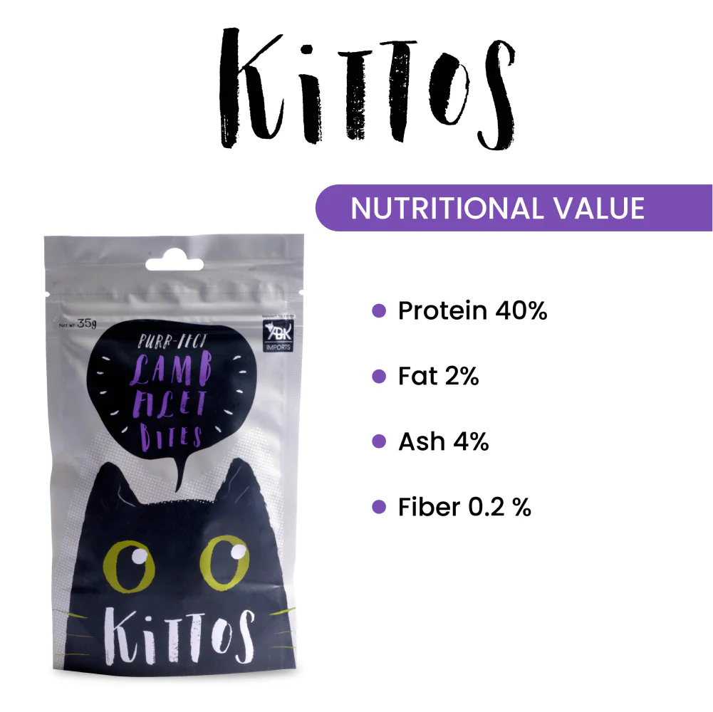 Trixie Premio Ducky Hearts & Kittos Purr fect Lamb Filet Bites Cat Treats