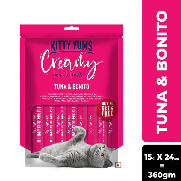 Kitty Yums Tuna & Bonito Creamy Cat Treats